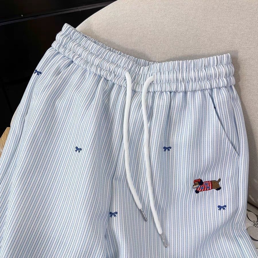Embroidered Dachshund Casual Pants For Women Secondary image