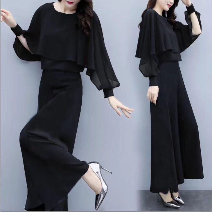 Casual Fashionable Wide Leg Pants Suit Women Secondary image