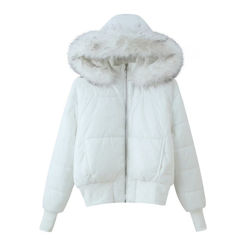 Women's Detachable Fur-collar Cotton Jacket Secondary image